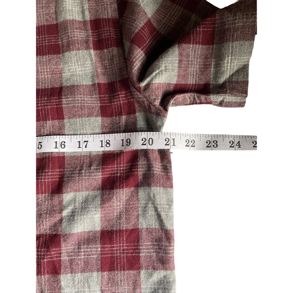 Gorpcore Zipcode Mens M Maroon/Gray Indie Casual Flannel Grunge Button Shirt NWT - Picture 6 of 10